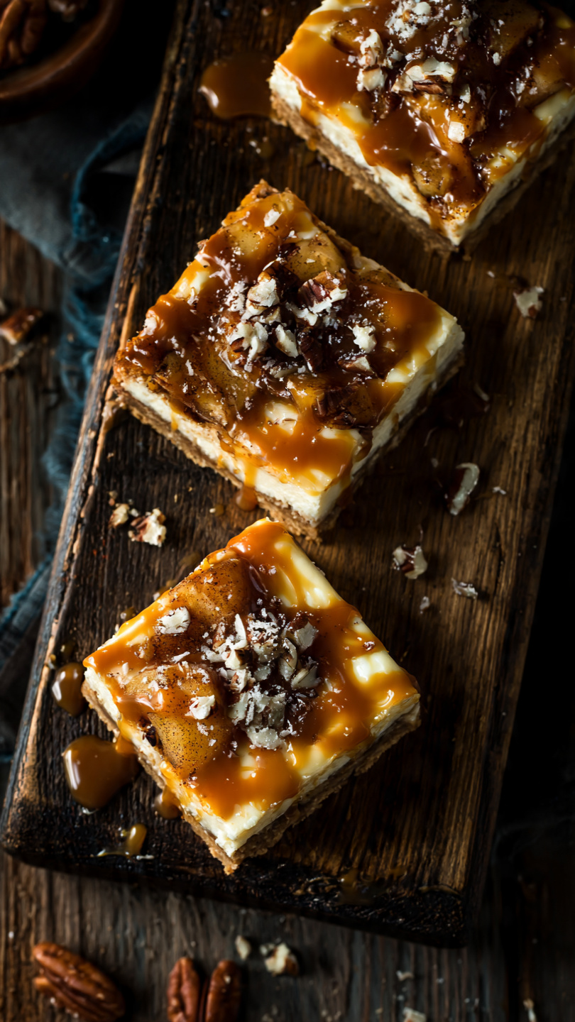 Caramel Apple Cheesecake Bars
