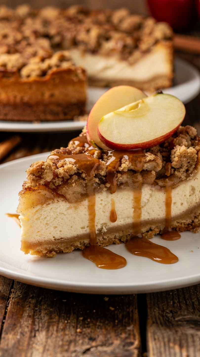 Apple Crisp Cheesecake
