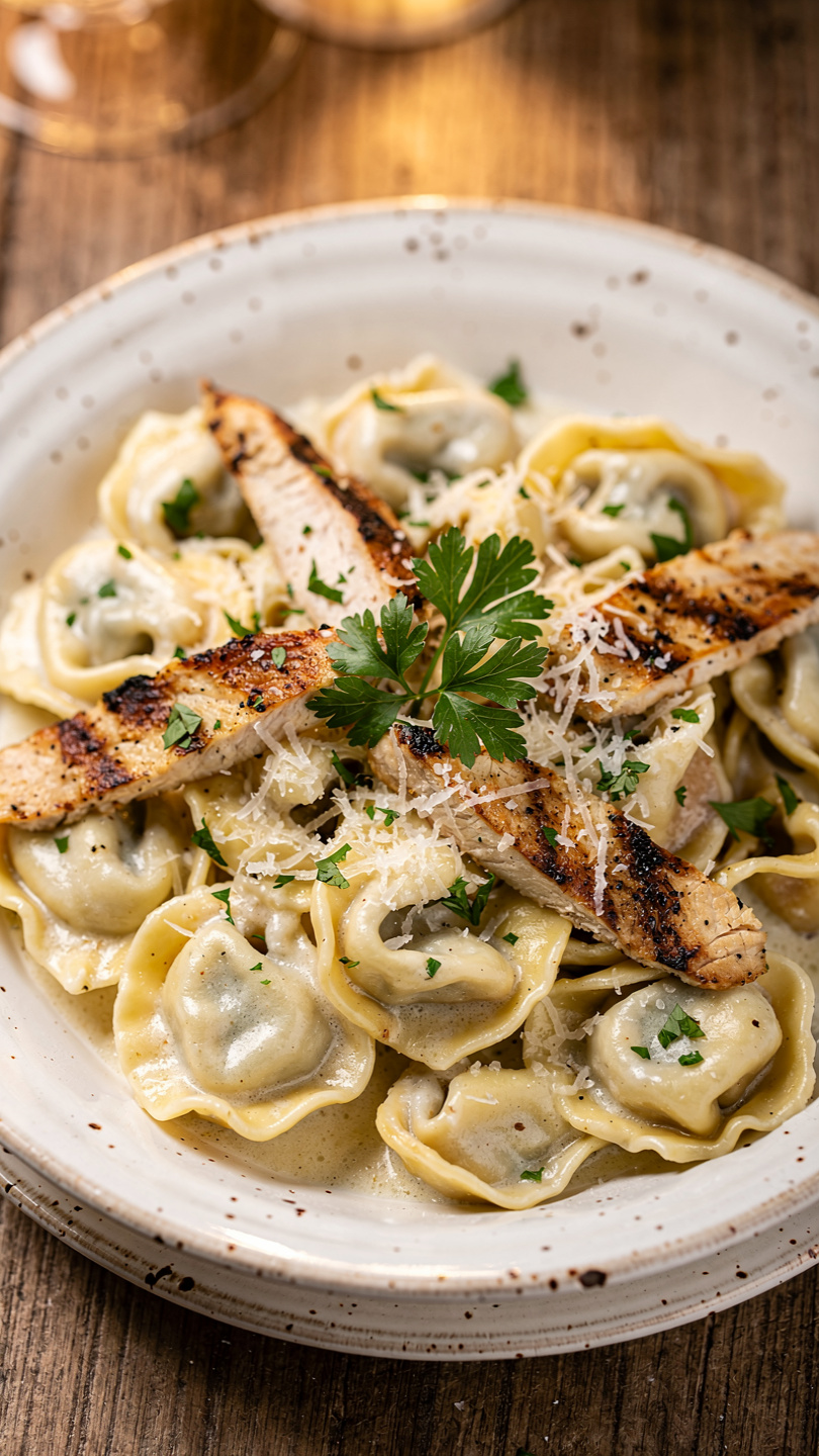 Creamy Chicken Tortellini Alfredo